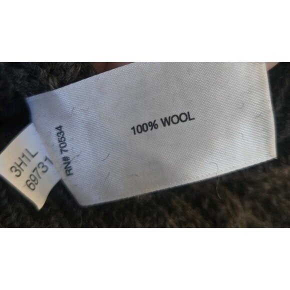 Orvis 100% Pure New Wool Fisherman Cable Knit Sweater Brown Mens L Ireland - Picture 8 of 9